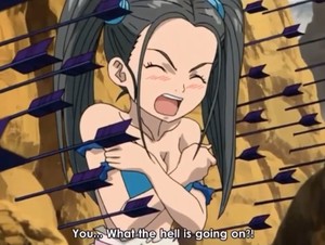 Blue Dragon Fanservice: Bouquet is stripped naked by an enemy