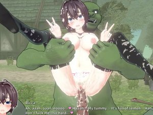 Ricca Gets Fucked Hard By The Giant Orc Before Her Friend
